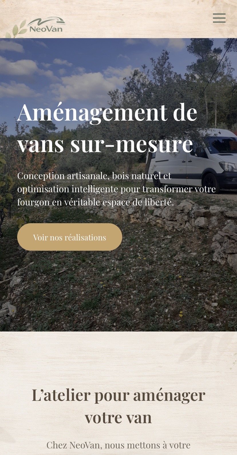 Aménagement van sur mesure